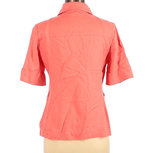 Cropped linen button up by R&M Richards - Picture 2 of 2